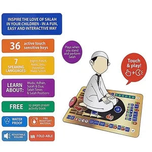 Interactive Islamic Prayer Mat for Children – Educational Salah Learning Mat