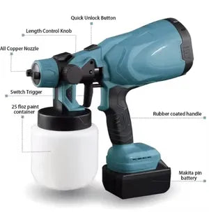 Portable Paint Sprayer – Cordless Electric Paint Gun
