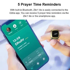 Zikr Smart Ring – OLED Tasbeeh Counter with Prayer Reminders