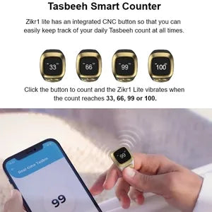 Zikr Smart Ring – OLED Tasbeeh Counter with Prayer Reminders