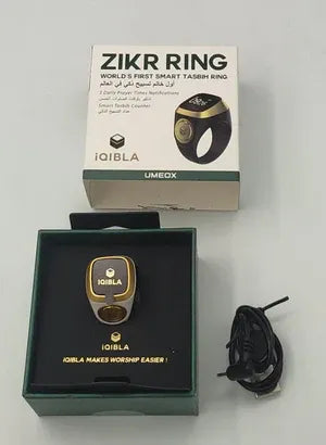 Zikr Smart Ring – OLED Tasbeeh Counter with Prayer Reminders